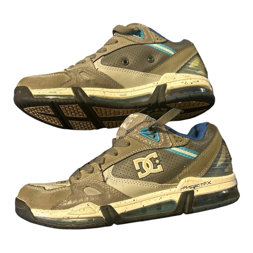 DC Impact FX Sneakers in Tan and Blue